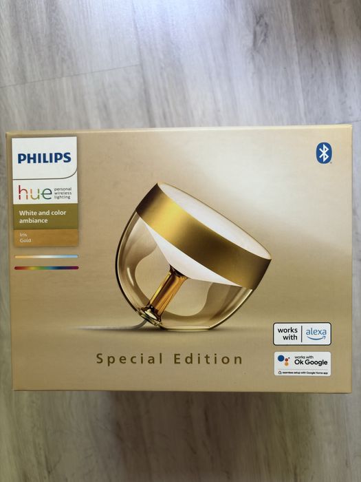 Lampa LED RGB inteligenta Philips Hue Iris, Gold *NOUA*
