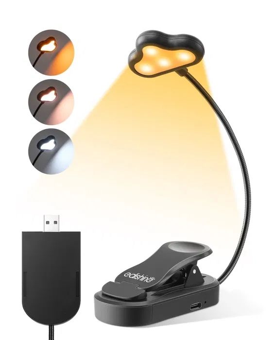 Led mini лампа за четене с щипка и usb