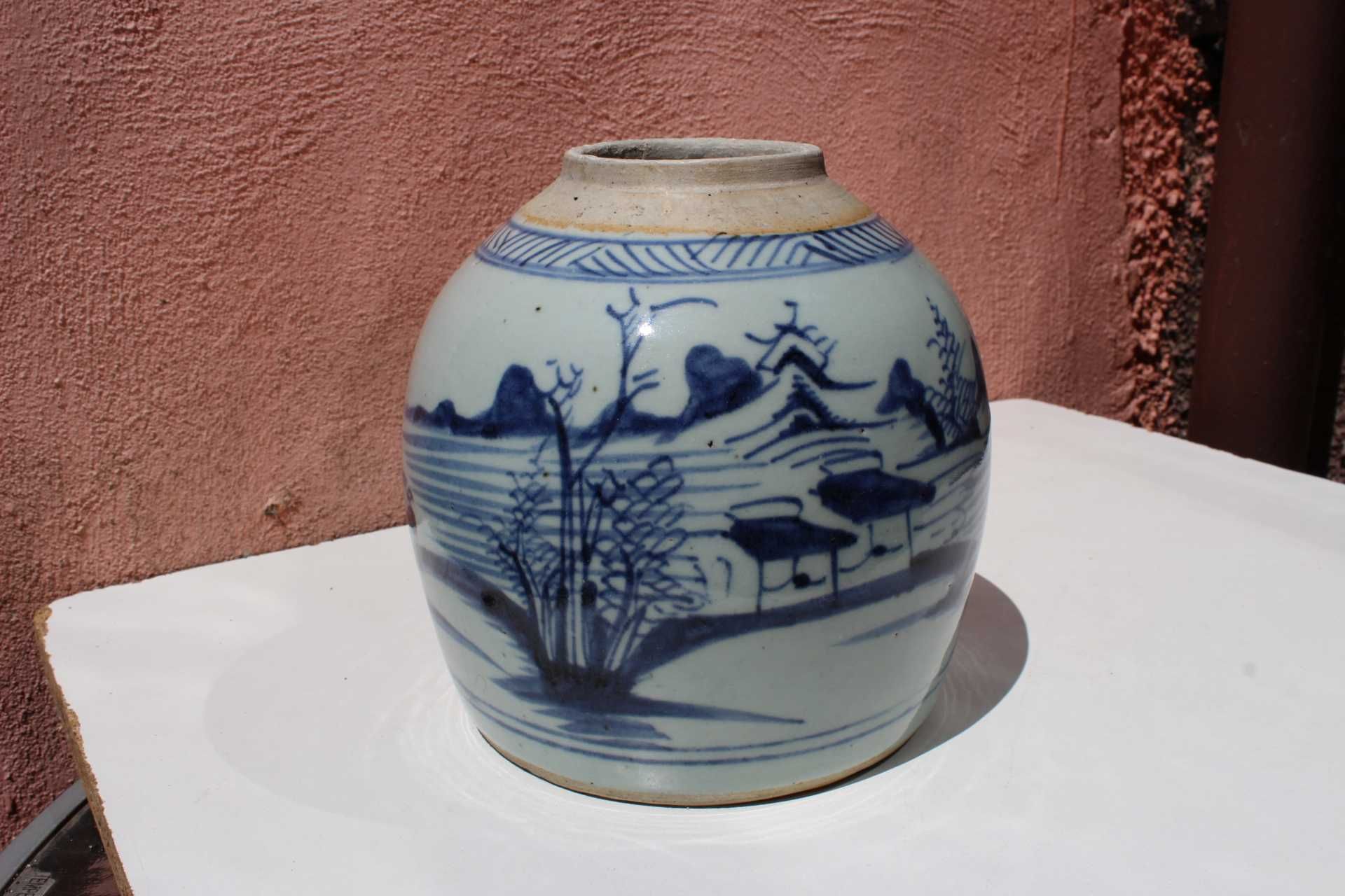 Vaza / Ginger Jar portelan colectie CHINA, secol 19, Cobalt Blue