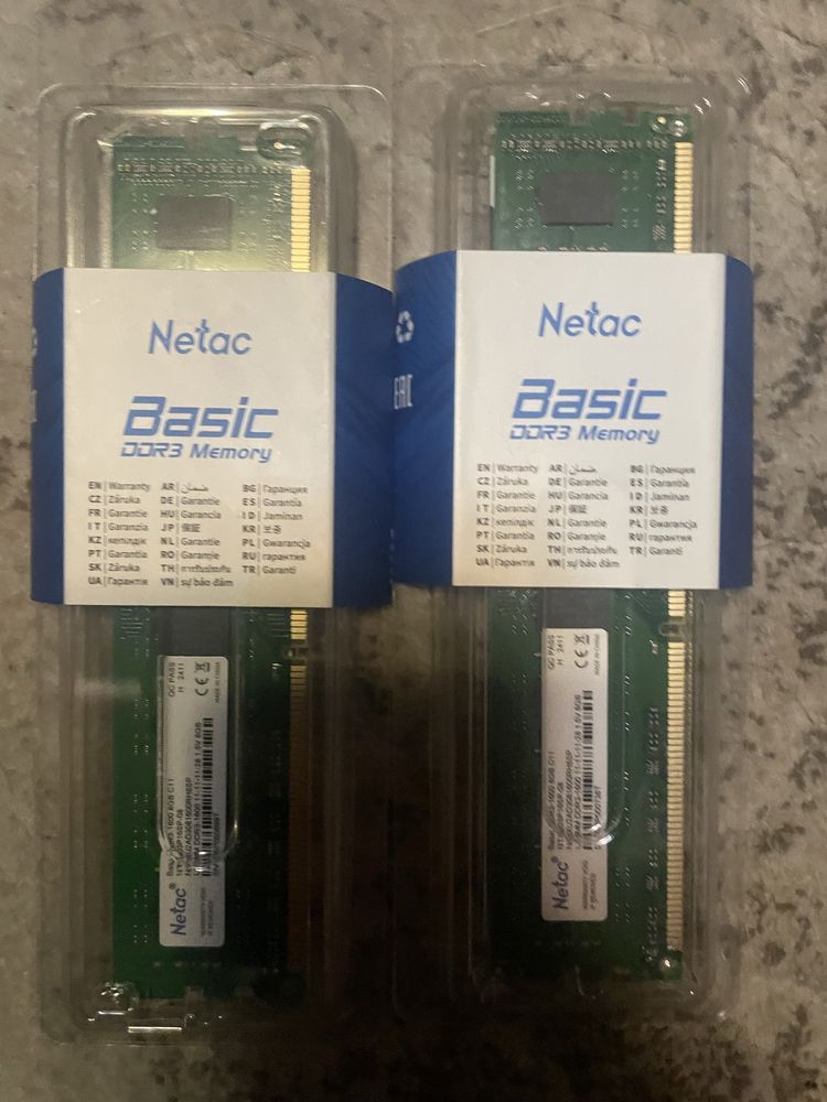 ОЗУ 8гб DDR3 в наличии 2 штуки