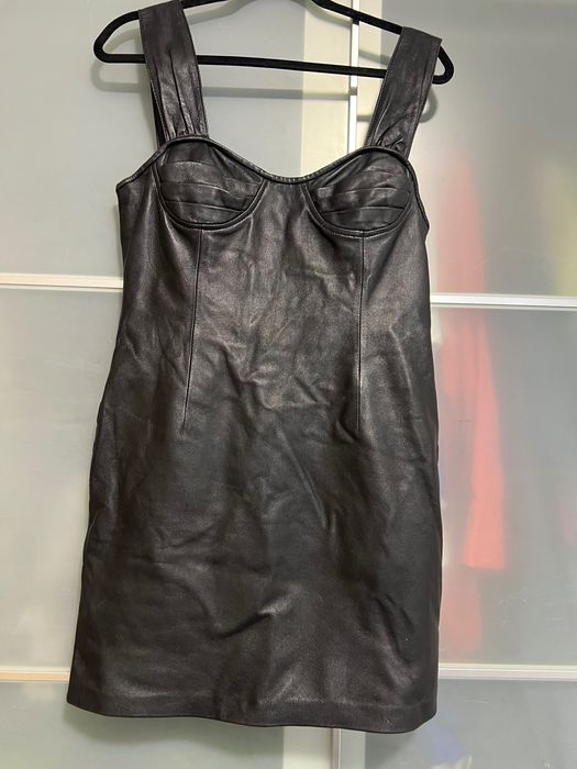 Rochie scurta din piele,ca si noua,marimea36-38