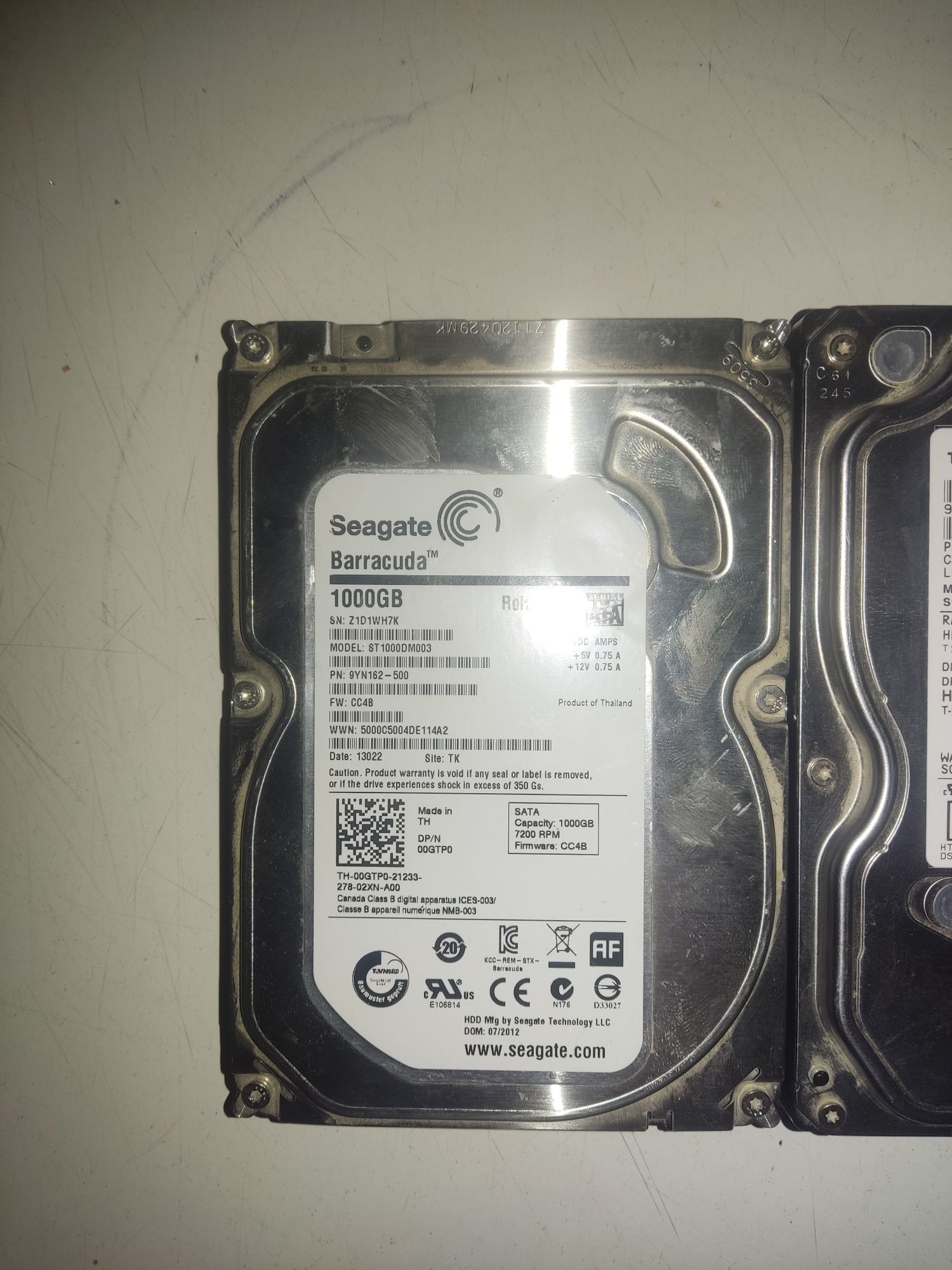 Жёсткий диск TOSHIBA;SEAGATE на 1 ТВ