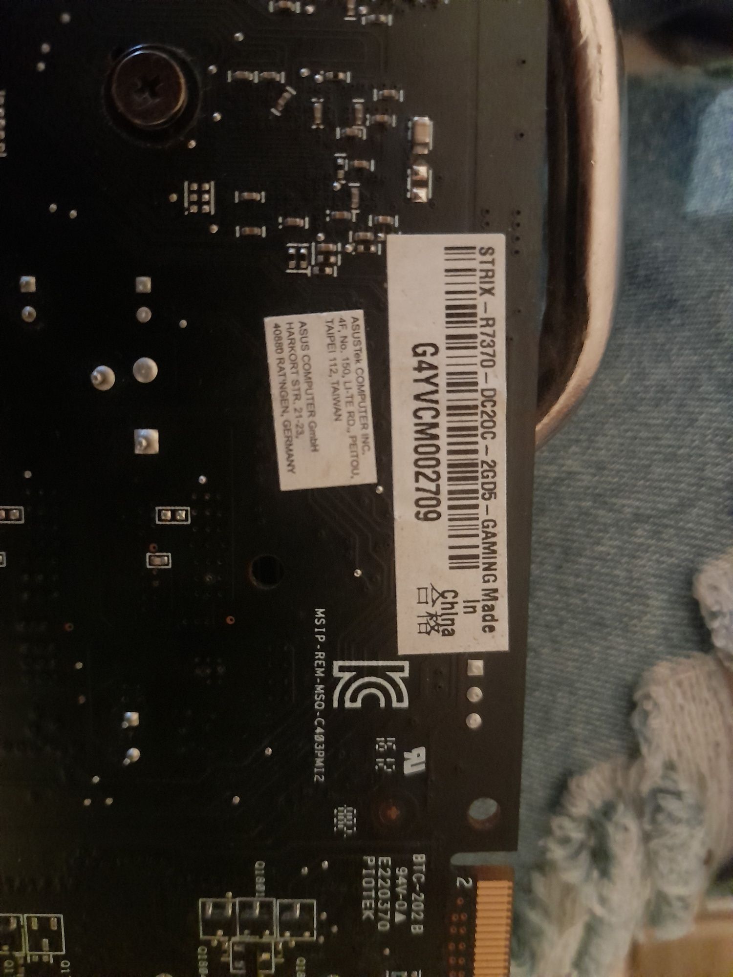 R7 370 Rog Strix cu defect