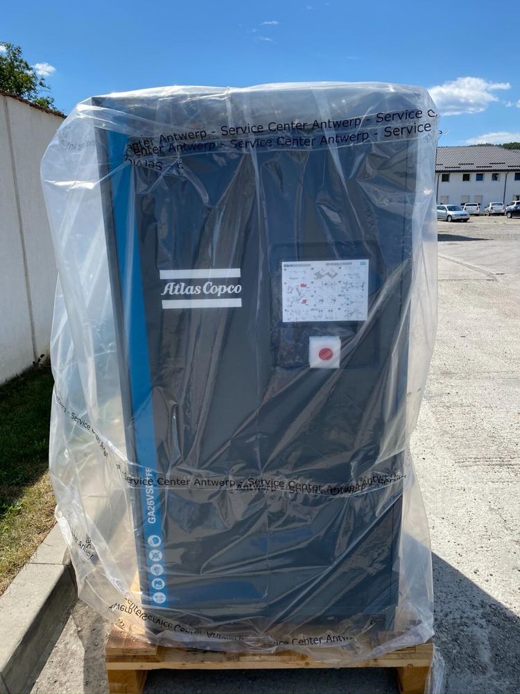 Electrocompresor + Rezervor de aer orizontal galvanizat ATLAS COPCO