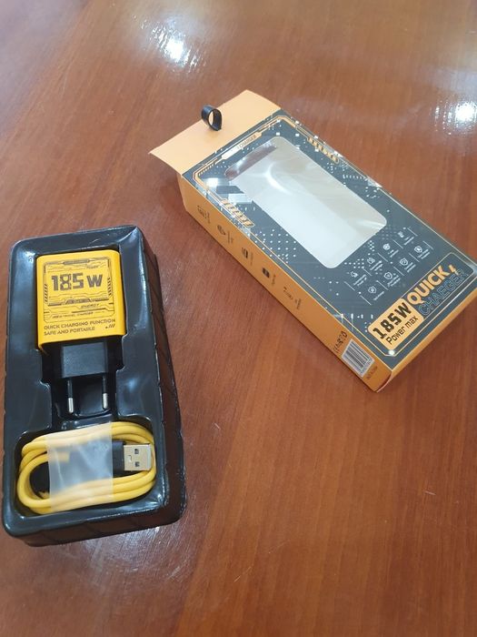 185W Power Max Tezkor Zaryadlovchi Adaptor + Kabel