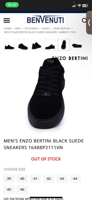 Sneakers Barbati Enzo Bertini Negri din Piele Intoarsa cu Logo Embolsa