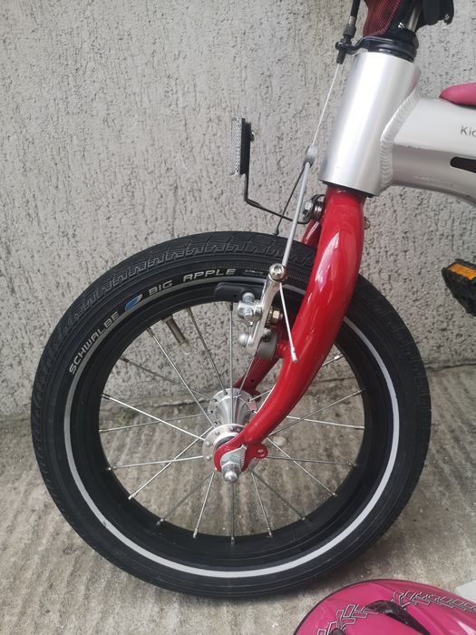 Bicicletă copii BMW Kidsbike 14 Zoll 2 in 1 rosu/gri+casca orig. BMW