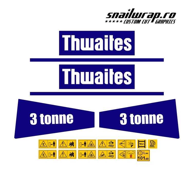 Stickere autocolante Dumper Thwaites 3T 6T 7T 9T Terex Benford Barford