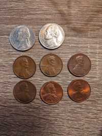 monede 5 și 1 us cent 1975 - 2001