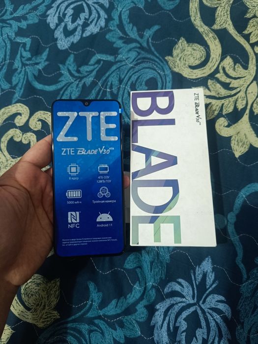 ZTE Blade V30 128GB Black Yengi Karobka Full Oyinga Zor 4G Original
