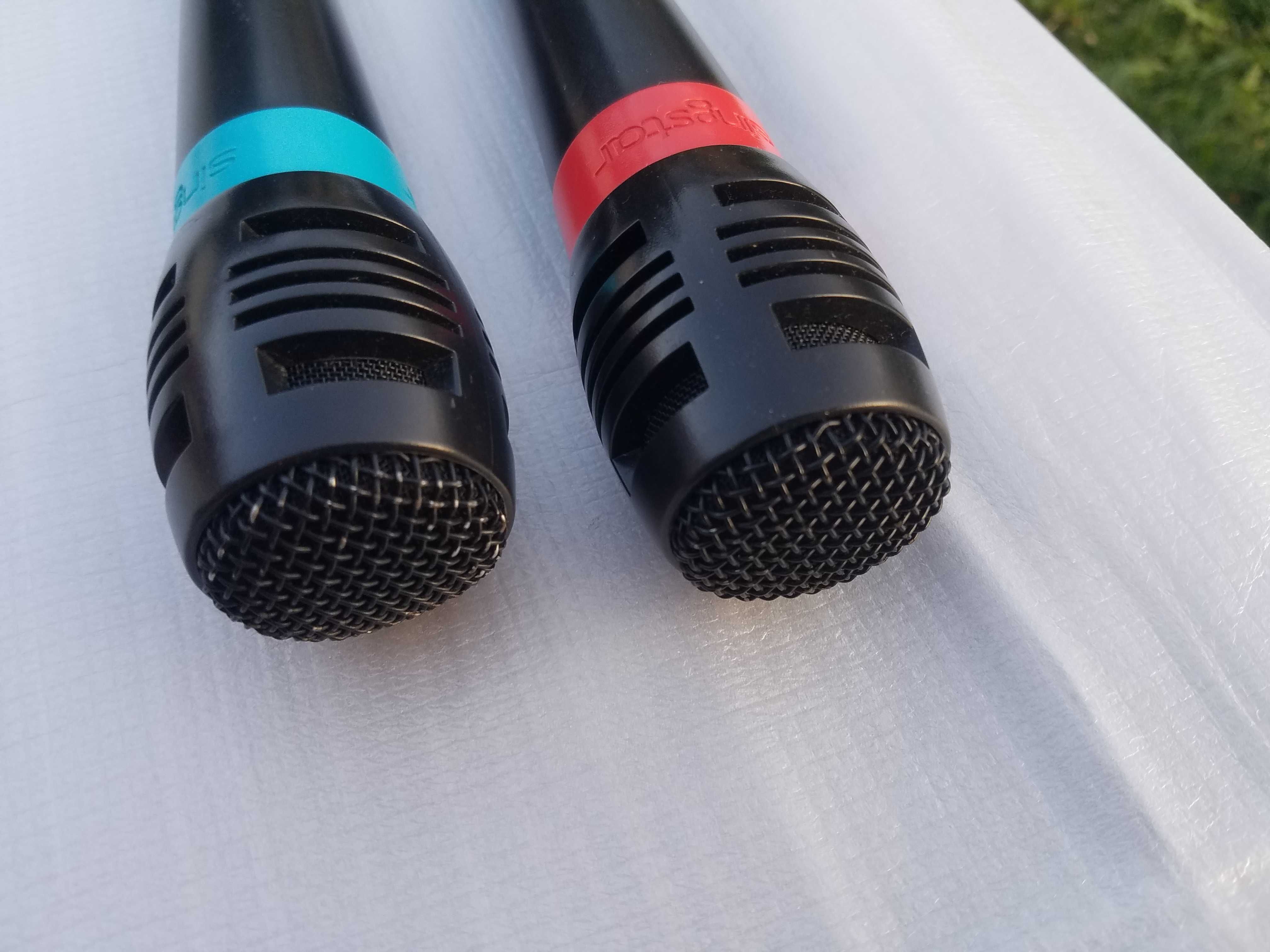 Set microfoane calitate marca Singstar cu mufa jak cu adaptor USB