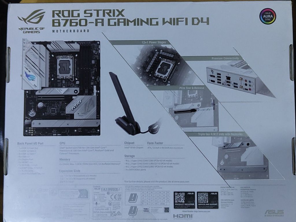 Placa de baza ASUS ROG STRIX B760-A GAMING WIFI DDR4 Socket 1700