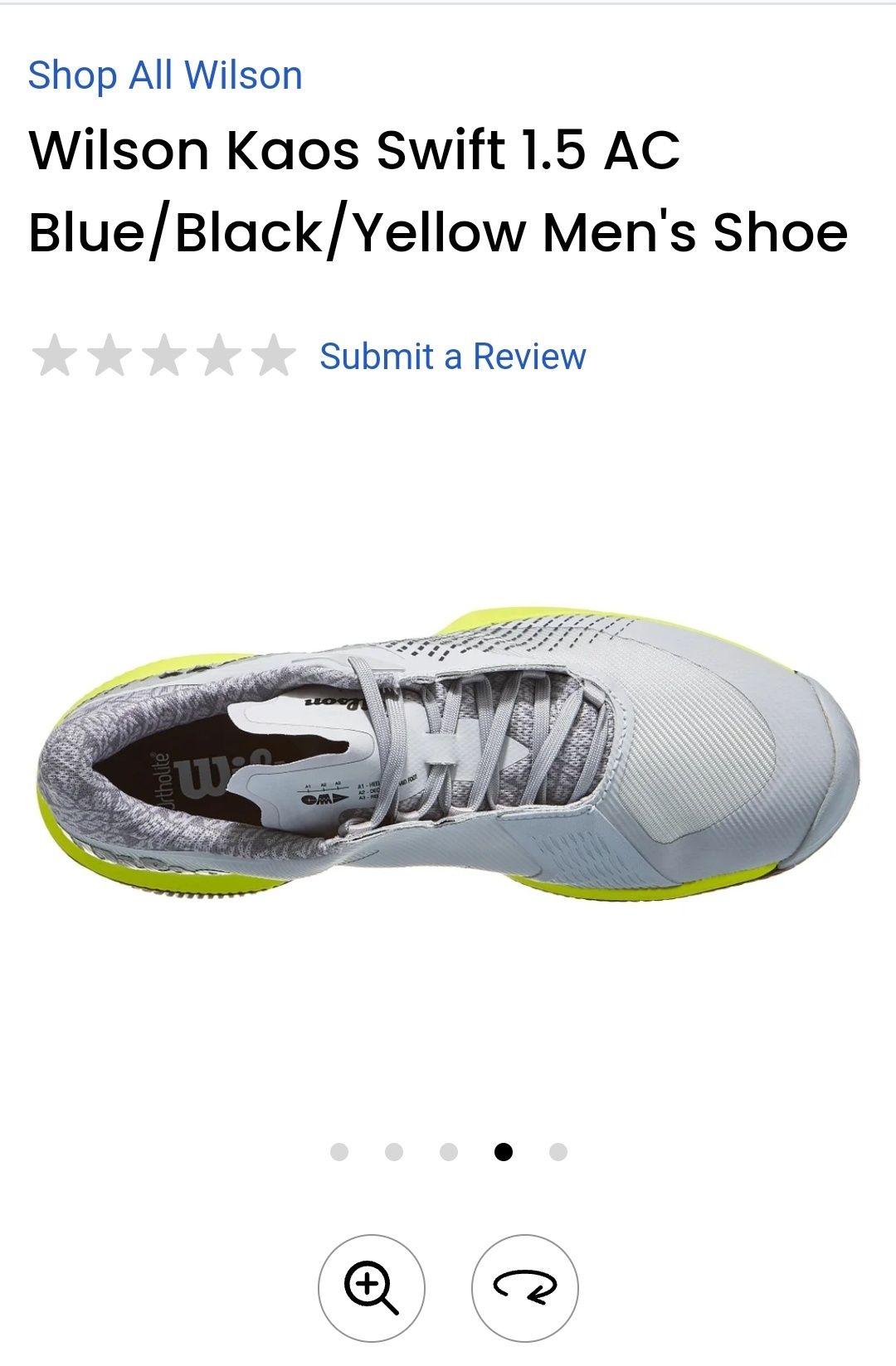 Мъжки тенис обувки за клей. Wilson KAOS SWIFT 1.5 CLAY