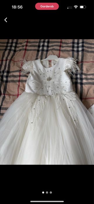 Детское белое платье для праздников