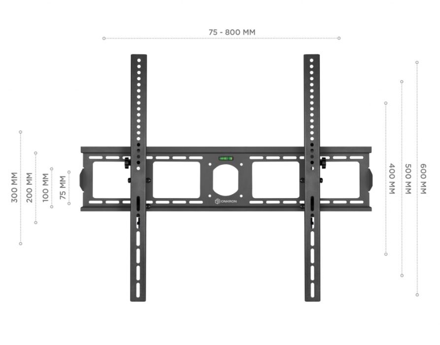 Кронштейн для телевизора наклонный Onkron UT4, до 75 кг, до 85"