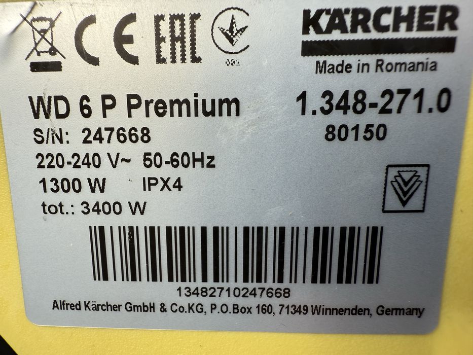 Aspirator industrial Kärcher WD 6 P Premium