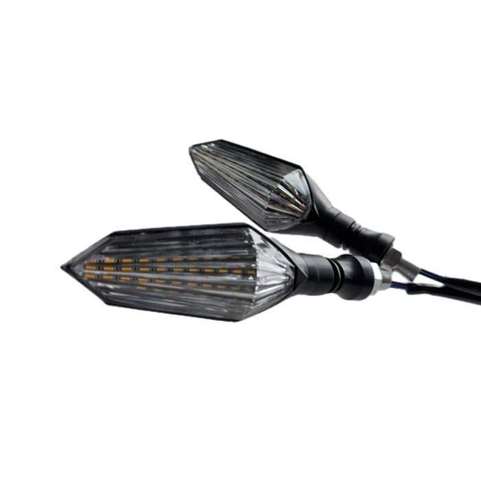 К-т мигачи мото Automat, PVC, С бягащ мигач, LED, 12V