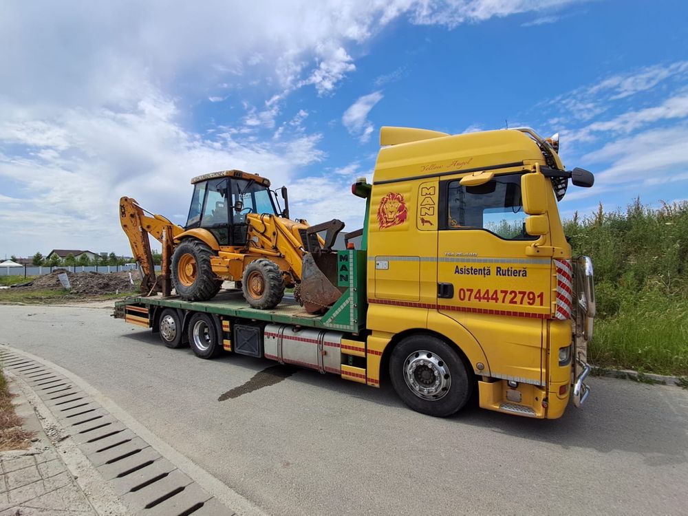 Tractari transport utilaje dube camioane tractoare buldoexcavatoare