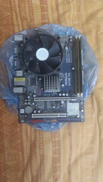 Материнка, процессор, оперативка