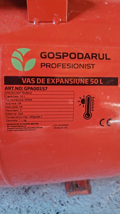 Vas de expansiune/butoi hidrofor 50 litri nou