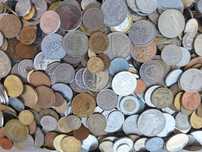 LOT 10 Kg monede straine diverse == peste 2000 bucati