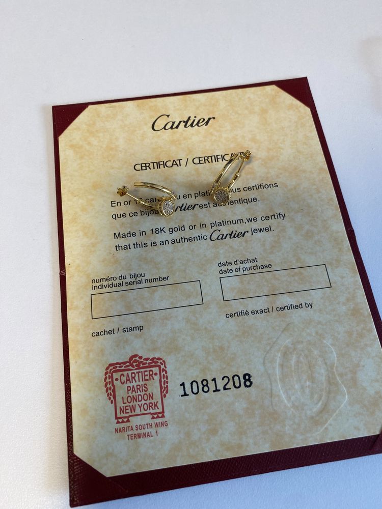 Cercei Cartier Cui Gold 750 Diamond