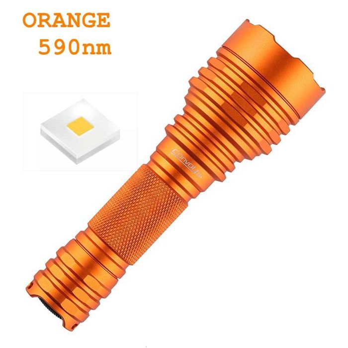 Lanterna vanatoare Convoy C8+ cu Led Portocaliu de 590nm