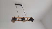 Candelabru negru/stejar
