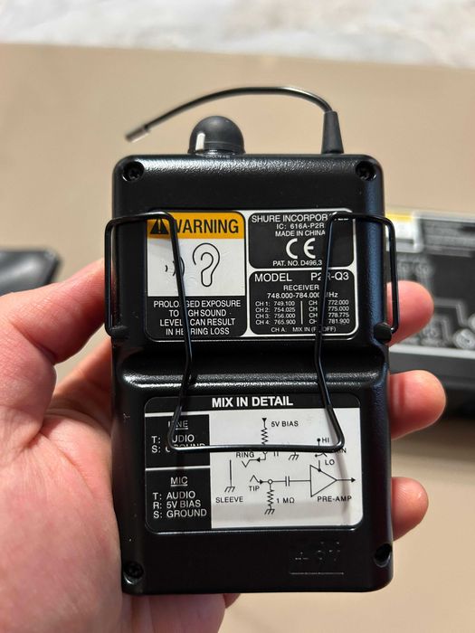 Shure PSM200 IEM Wireless – Transmitator + Bodypack complet