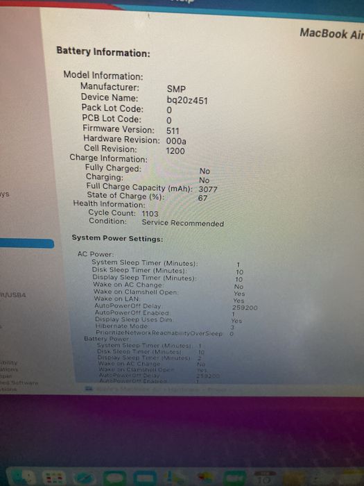 Laptop MacBook Air Early 2014; Pata ecran