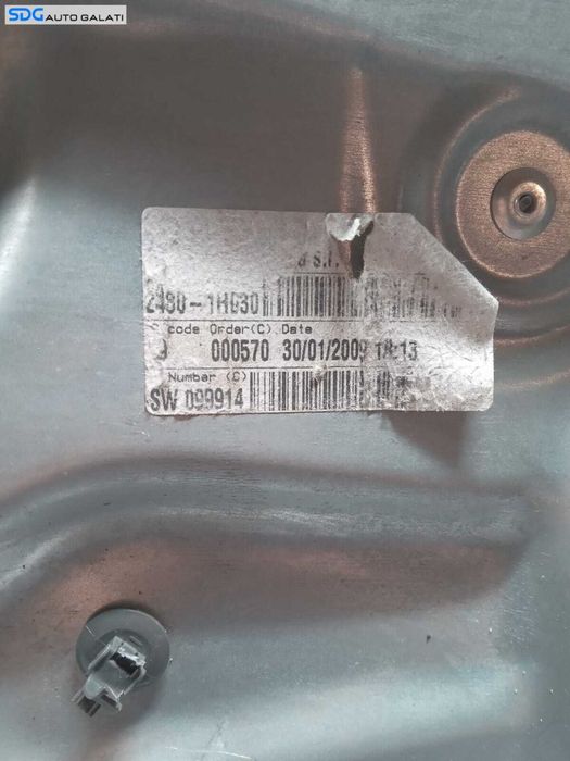 Macara Electrica de la Geam Usa Portiera Dreapta Fata Kia Ceed 2007 - 2012 Cod 82480-1H030 [2563]