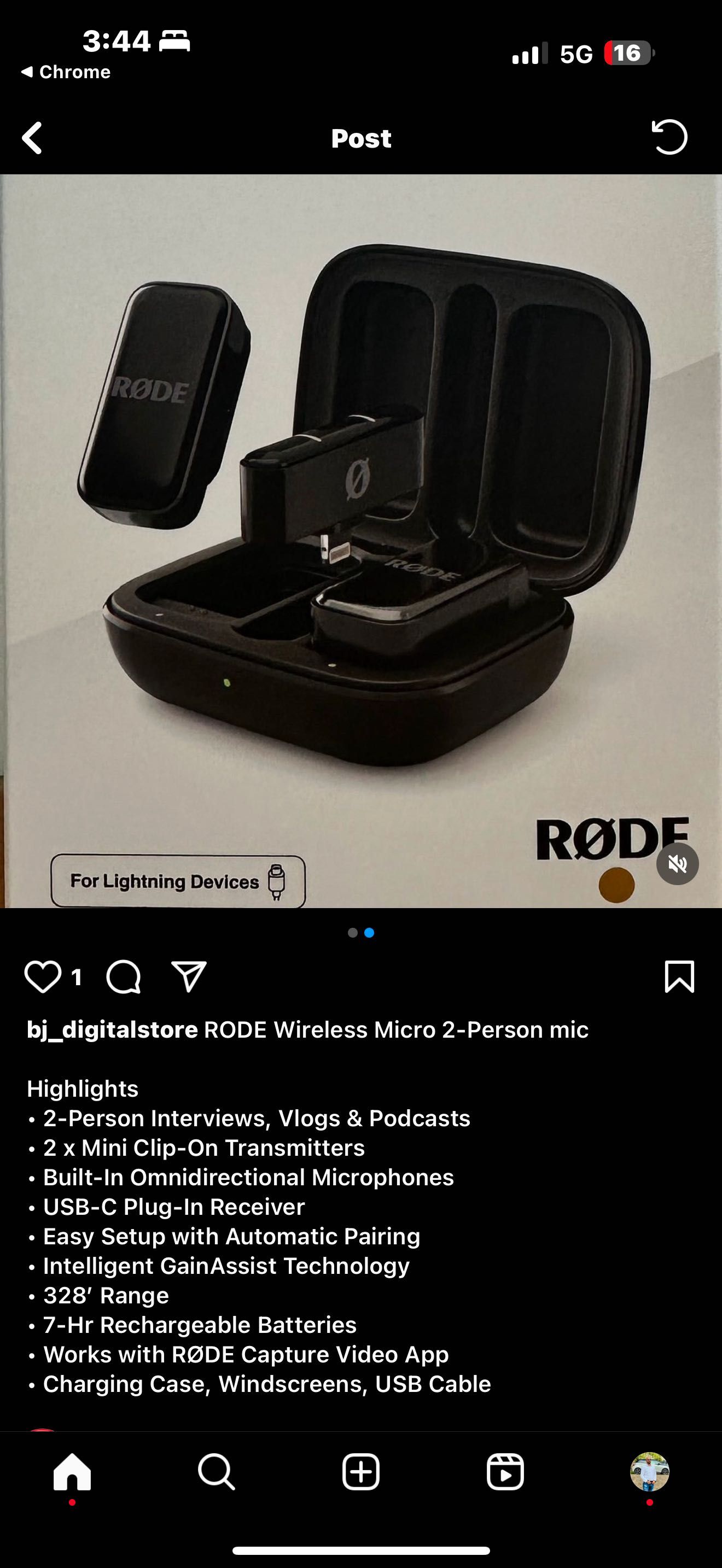 Rode Wireless micro ultra compact microphone