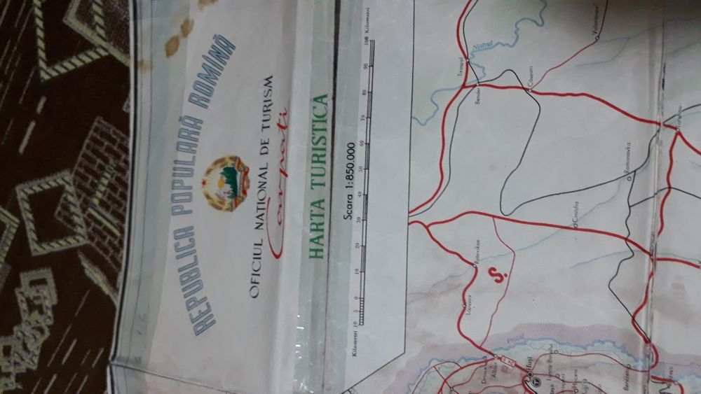 Harta veche ; carte veche originala cu revolutia .