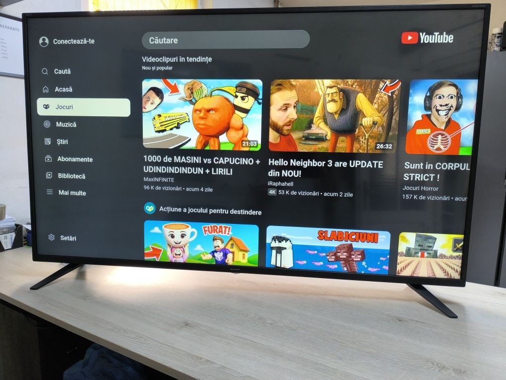 Televizor Tv led Smart 4K Uhd Sharp 139cm ,YouTube,Netflix ,telecomand
