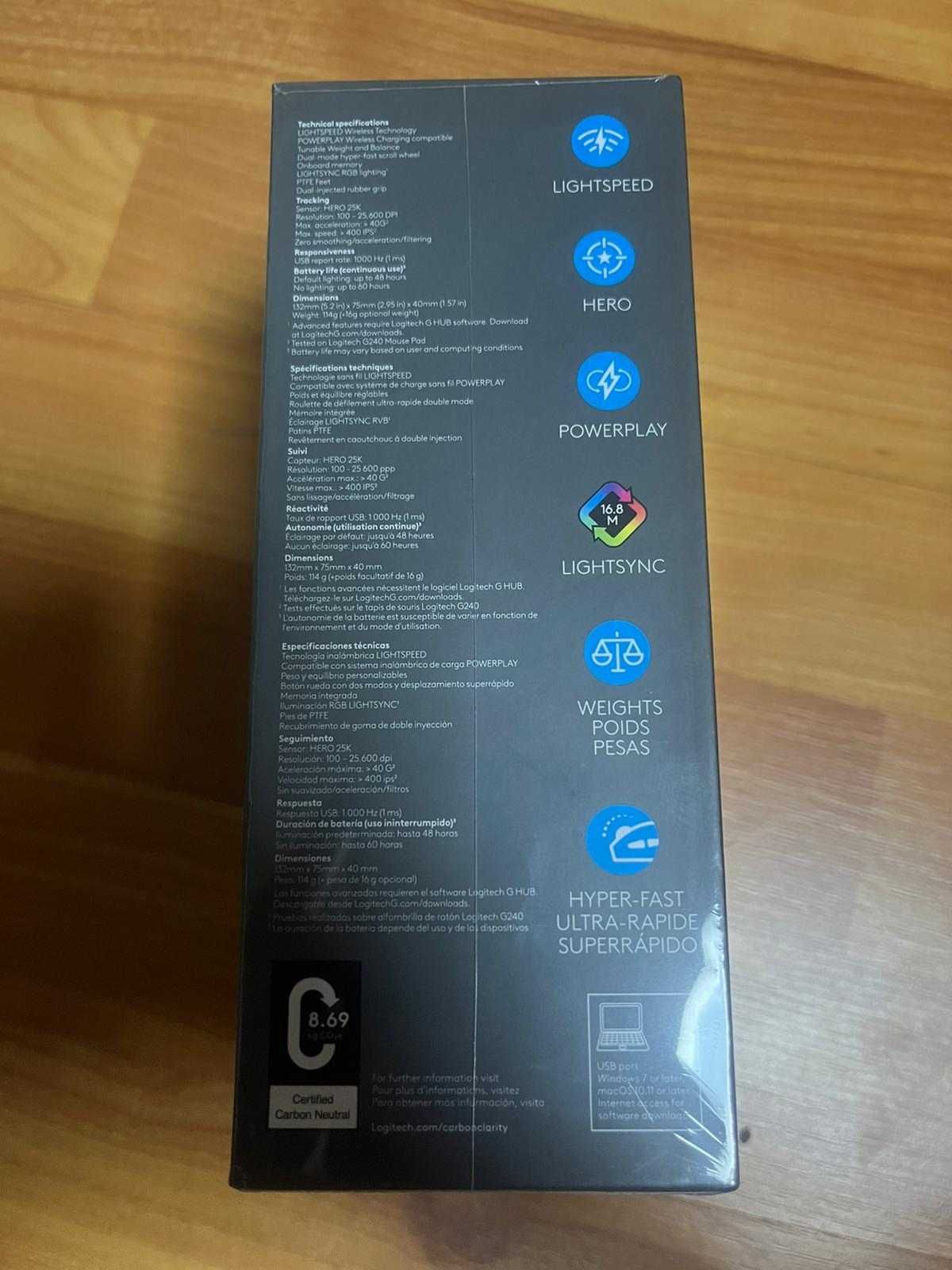 Mouse gaming Logitech Lightspeed V520 X Plus, Wireless, RGB, Negru s