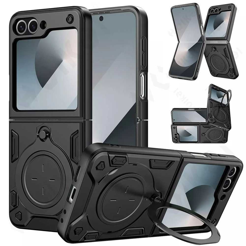 Черен магнитен калъф за Samsung Galaxy Z Flip 6