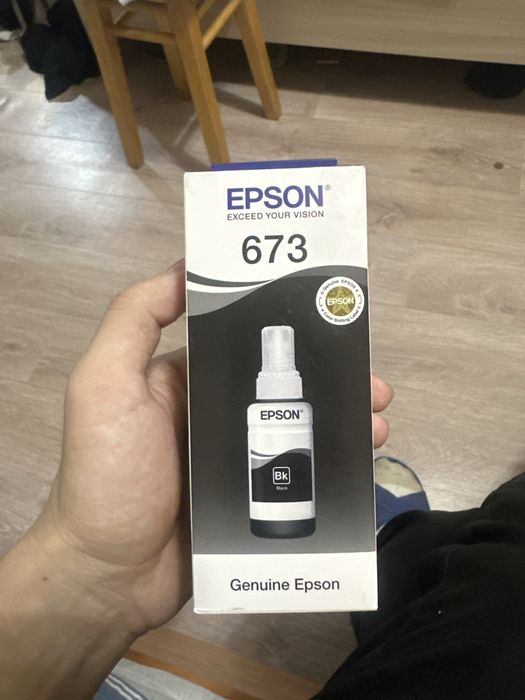Новая краска на принтер эпсон черный