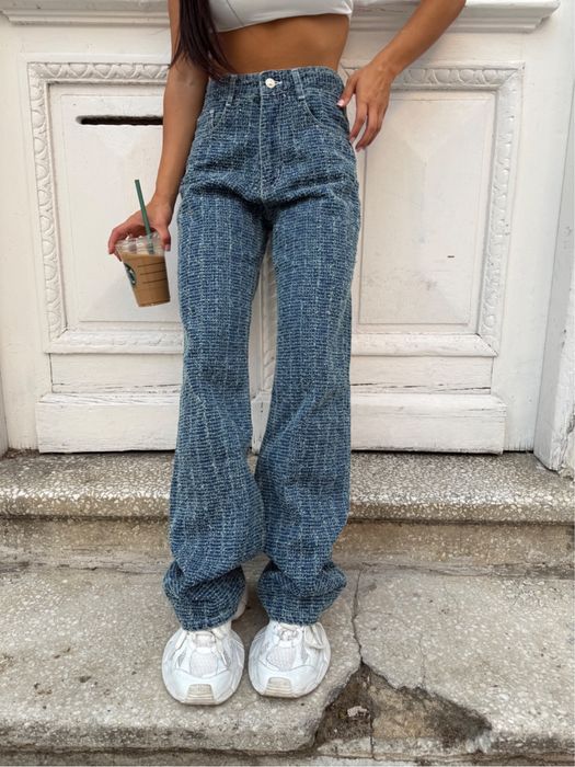 Дамски широки дънки