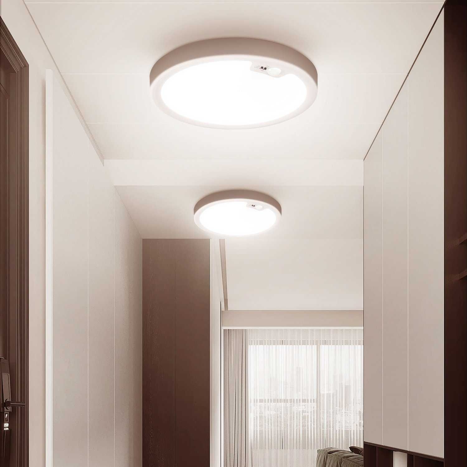 Aplică LED 10W cu senzor radar, lumină de exterior rotundă neagră 230V