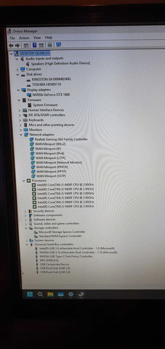 Pc gaming i5-9400F 2.9Ghz, 16gb ram, GTX 1660-6gb, ssd + hdd, gigabyte