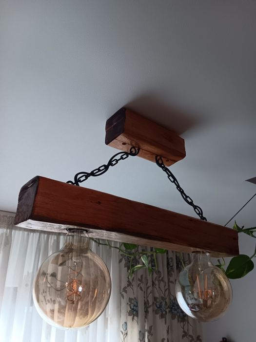 Lustra vintage rustica lemn fag