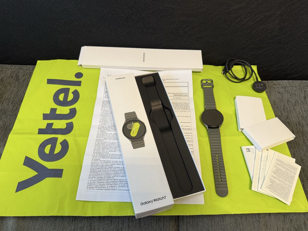 *** КАТО НОВ 44mm Samsung watch 7 Yettel Гаранция 2026 г. Green