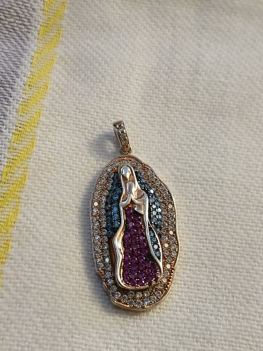 Pandativ argint masiv 925 cu zirconi