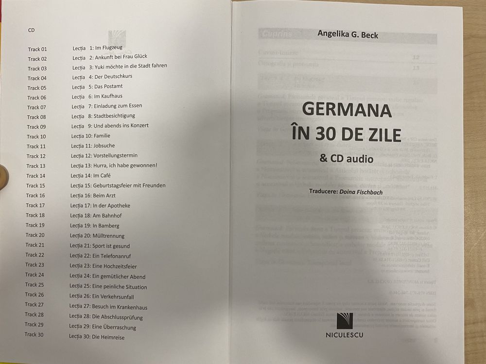 Germana in 30 zile Niculescu NOU + CD