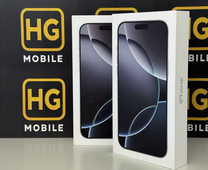 •HG Mobile• iPhone 16 Pro Max(White)-256GB, Nou, Garantie 12 luni