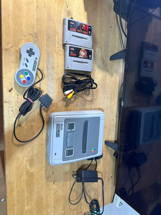 consola nintendo super nintendo  snsp 001a mortal kombat