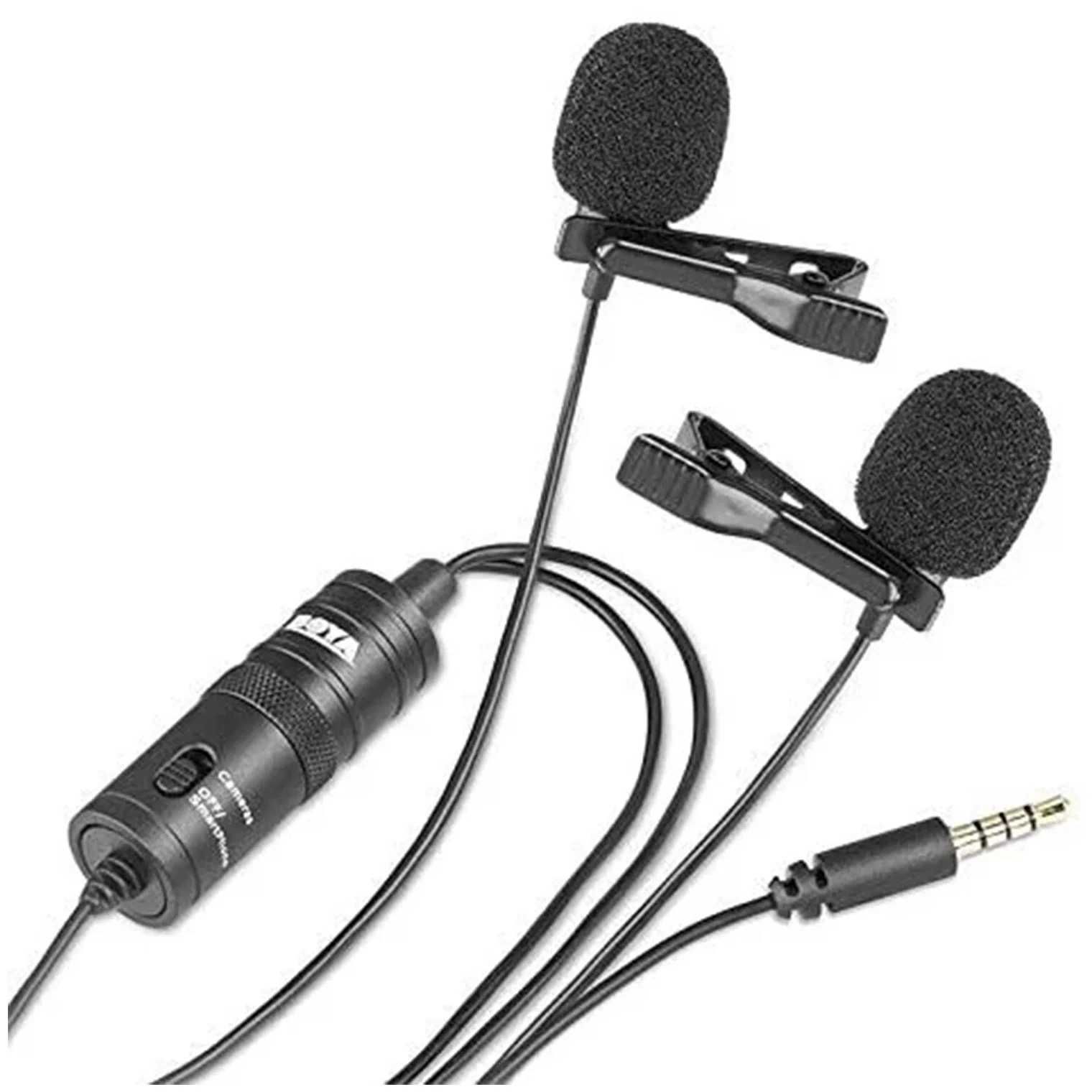 Микрофон BOYA BY-M1DM петличный, Jack 3.5mm, двойной всенаправленный