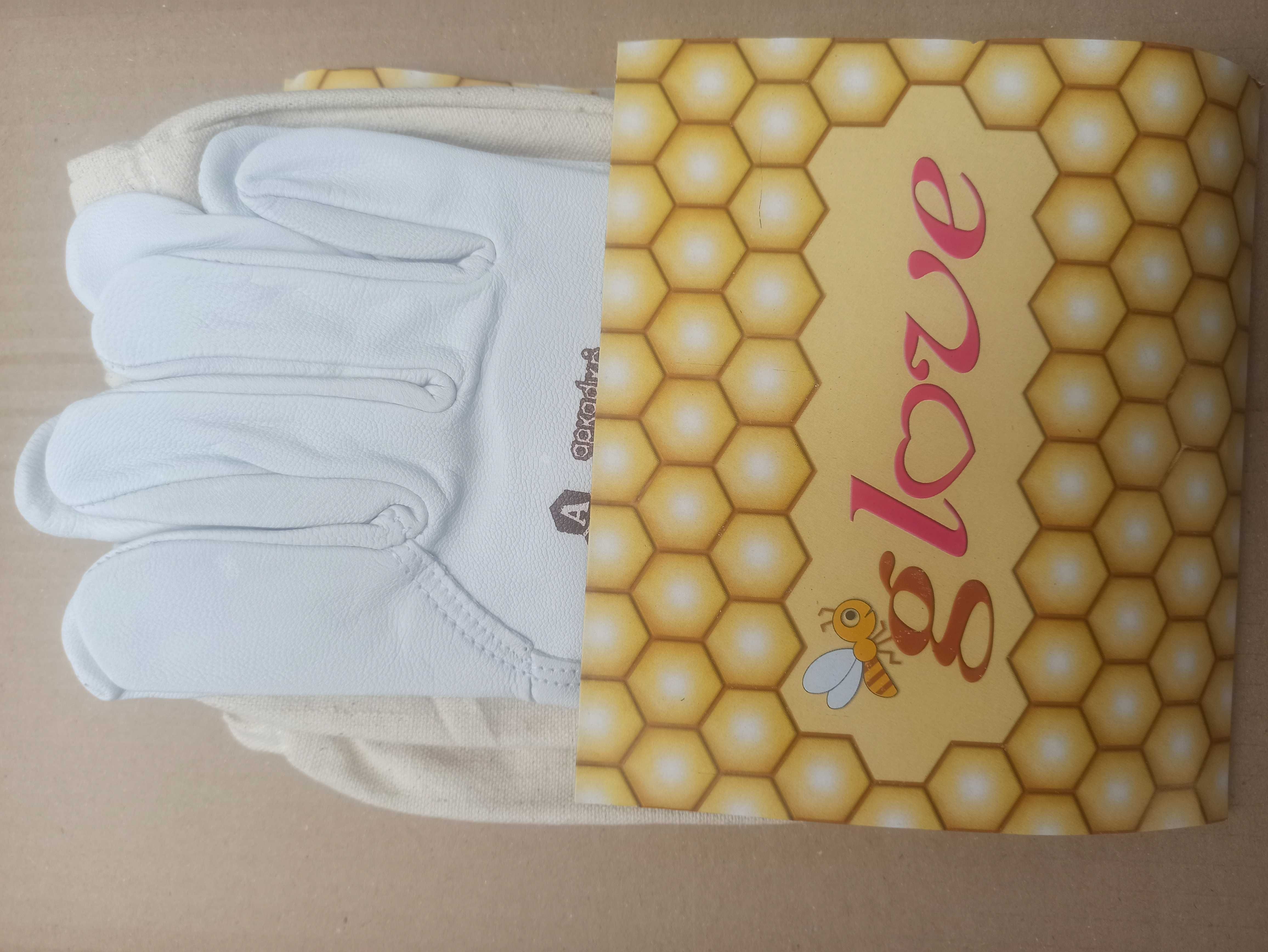 Пчеларски ръкавици естествена ярешка кожа Гърция-пчеларски инвертар