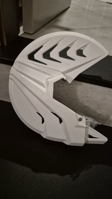 Предпазител за преден спирачен диск Polisport бял