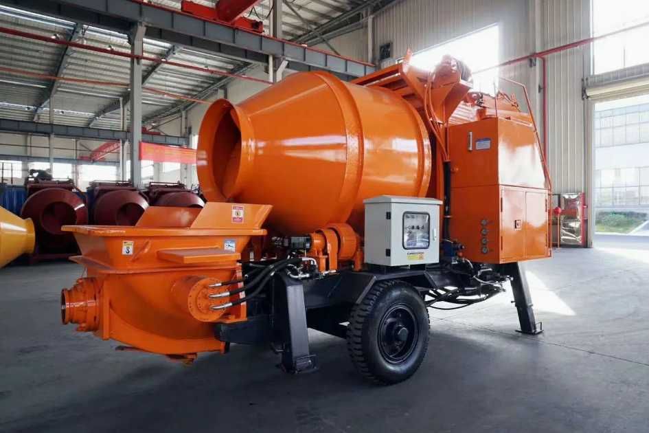 Прицепний портативний дизельний бетононасос з миксером DJBT40-11-76